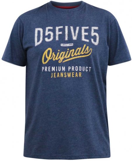 D555 ALFRED 2-Pack Brand Carrier Printed Crew Neck T-Shirts - T-shirts - Stora T-shirts - 2XL-14XL