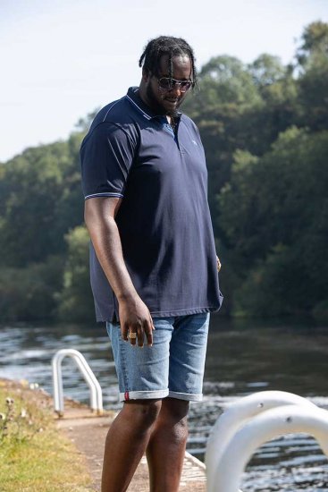 D555 SALFORD 1 Pique Polo Navy - Pikétröjor - Stora pikétröjor - 2XL-8XL
