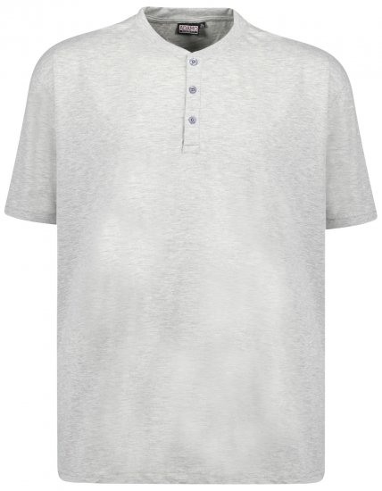 Adamo Silas Regular fit Serafino T-shirt Grey - T-shirts - Stora T-shirts - 2XL-14XL