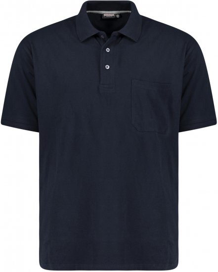Adamo Klaas Regular fit Polo Shirt with Pocket Navy - Pikétröjor - Stora pikétröjor - 2XL-8XL