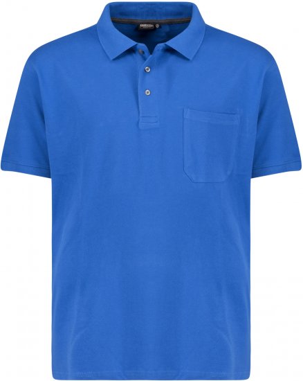 Adamo Klaas Regular fit Polo Shirt with Pocket Azur Blue - Pikétröjor - Stora pikétröjor - 2XL-8XL