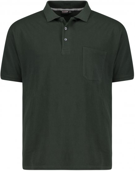 Adamo Klaas Regular fit Polo Shirt with Pocket Pine Green - Pikétröjor - Stora pikétröjor - 2XL-8XL