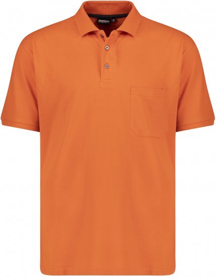Adamo Klaas Regular fit Polo Shirt with Pocket Orange - Pikétröjor - Stora pikétröjor - 2XL-8XL