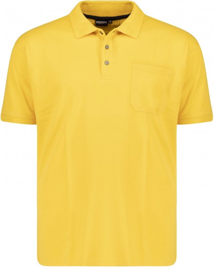 Adamo Klaas Regular fit Polo Shirt with Pocket Yellow - Pikétröjor - Stora pikétröjor - 2XL-8XL