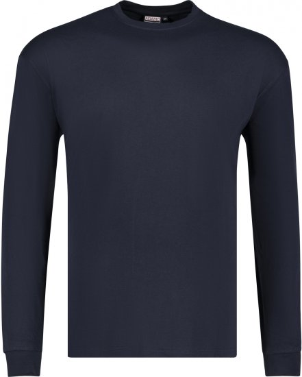Adamo Floyd Comfort fit Long sleeve T-shirt Navy - T-shirts - Stora T-shirts - 2XL-14XL