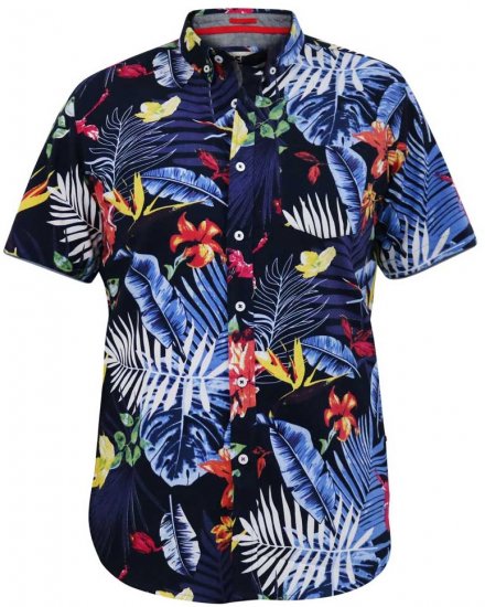 D555 TOBY Multi Colour Hawaiian AO Print Shirt - Skjortor - Stora skjortor - 2XL-8XL