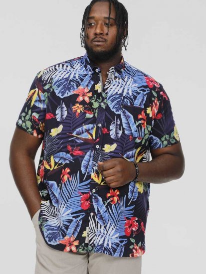 D555 TOBY Multi Colour Hawaiian AO Print Shirt - Skjortor - Stora skjortor - 2XL-8XL