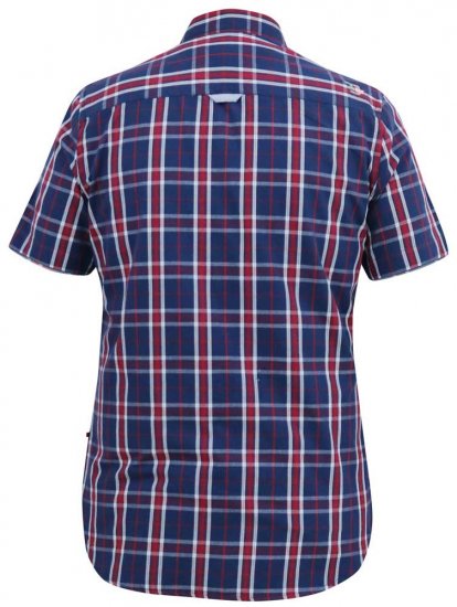 D555 ROYSTON S/S Shirt Navy - Skjortor - Stora skjortor - 2XL-8XL