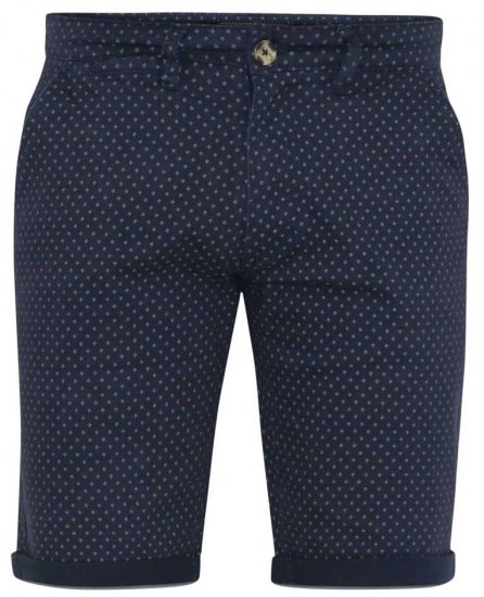 D555 DUDLEY AO Printed Stretch Chino Shorts Navy - Shorts - Stora shorts W40-W60