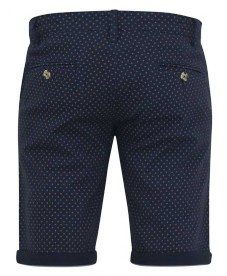 D555 DUDLEY AO Printed Stretch Chino Shorts Navy - Shorts - Stora shorts W40-W60