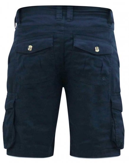 D555 RODNEY Cotton Cargo Shorts Navy - Shorts - Stora shorts W40-W60