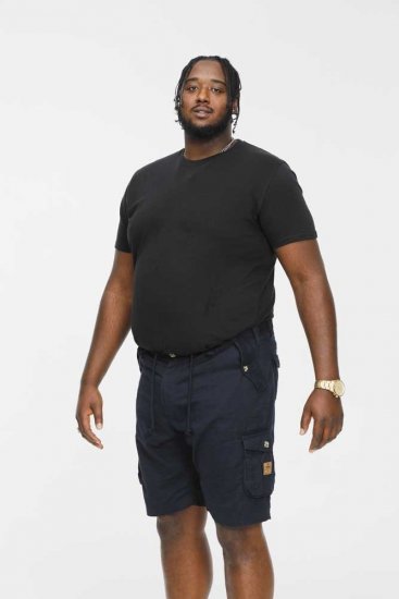 D555 RODNEY Cotton Cargo Shorts Navy - Shorts - Stora shorts W40-W60