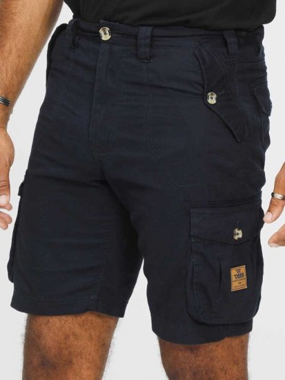 D555 RODNEY Cotton Cargo Shorts Navy - Shorts - Stora shorts W40-W60