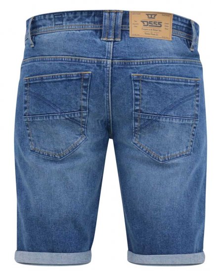 D555 JONES Stretch Denim Shorts Blue Stonewash - Shorts - Stora shorts W40-W60