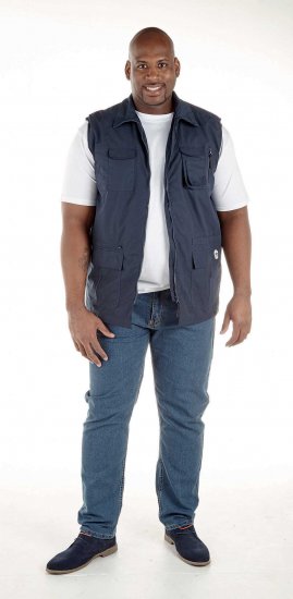 D555 Enzo Multi Pocket Waistcoat Navy - Träningskläder & friluft - Träningskläder till herr i stora storlekar