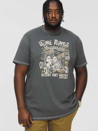 D555 BENNETT Dune Kings Buggy Printed Crew Neck T-Shirt Khaki - T-shirts - Stora T-shirts - 2XL-14XL