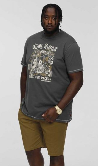 D555 BENNETT Dune Kings Buggy Printed Crew Neck T-Shirt Khaki - T-shirts - Stora T-shirts - 2XL-14XL