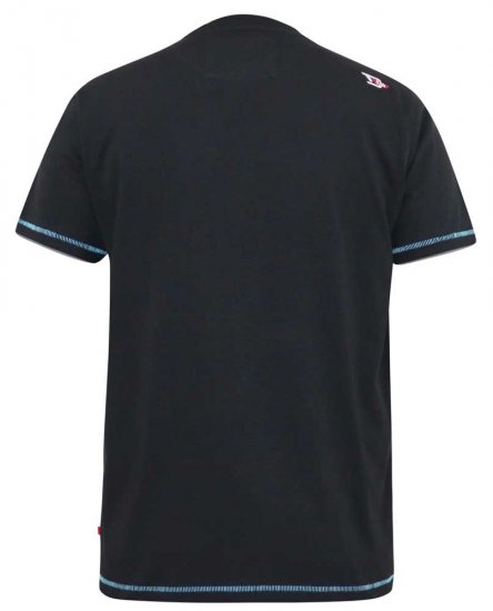 D555 BINGHAM State Of Miami Printed Crew Neck T-Shirt Black - T-shirts - Stora T-shirts - 2XL-14XL