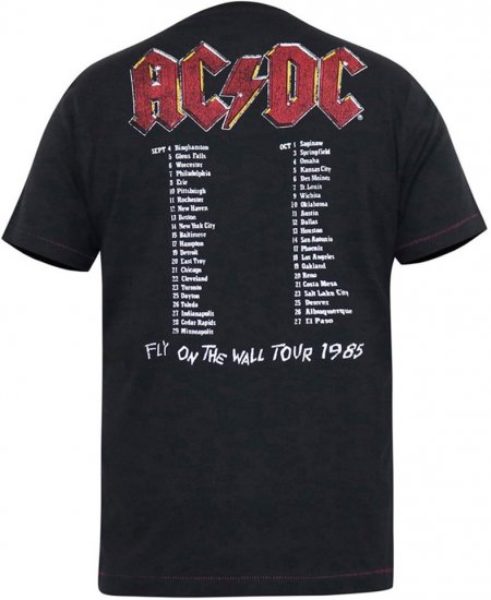 D555 JAILBREAK Official Ac/Dc Printed T-Shirt With Front And Back Print - Black - T-shirts - Stora T-shirts - 2XL-14XL