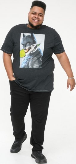 D555 MARTIN Official Batman Printed T-Shirt Washed Black - T-shirts - Stora T-shirts - 2XL-14XL