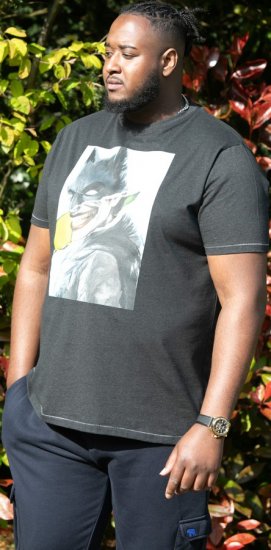 D555 MARTIN Official Batman Printed T-Shirt Washed Black - T-shirts - Stora T-shirts - 2XL-14XL