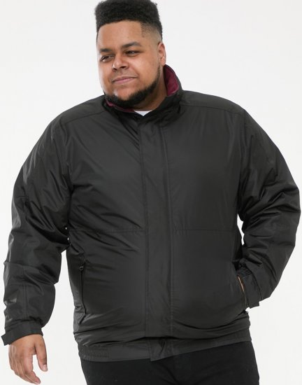 D555 Rudy Showerproof Fleece Lined Jacket With Packaway Hood - Black - Jackor - Stora jackor - 2XL-12XL