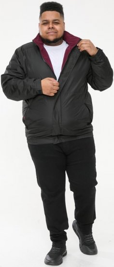 D555 Rudy Showerproof Fleece Lined Jacket With Packaway Hood - Black - Jackor - Stora jackor - 2XL-12XL