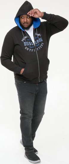 D555 LINGARD Full Zip Hoody With Original Chest Print Black - Tröjor & hoodies - Stora hoodies & tröjor - 2XL-14XL
