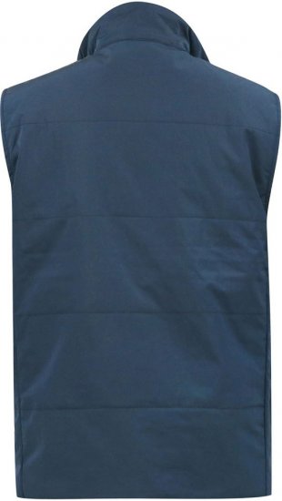 D555 FELIPE Zip Through Padded Gilet With Contrast Colour Lining And Rubber Badge Navy - Jackor - Stora jackor - 2XL-12XL
