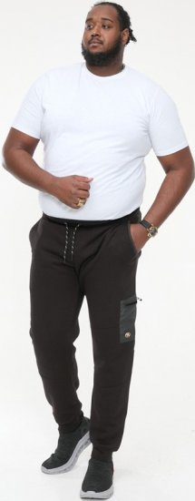 D555 COTGRAVE Couture Elasticated Waistband Jogger With Woven Fabric Trim Black - Mjukisbyxor och -shorts - Mjukisbyxor & Mjukisshorts 2XL-12XL