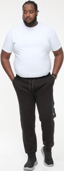 D555 COTGRAVE Couture Elasticated Waistband Jogger With Woven Fabric Trim Black - Mjukisbyxor och -shorts - Mjukisbyxor & Mjukisshorts 2XL-12XL