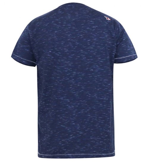 D555 Cropwell T-shirt med fisketryck marinblå - T-shirts - Stora T-shirts - 2XL-14XL