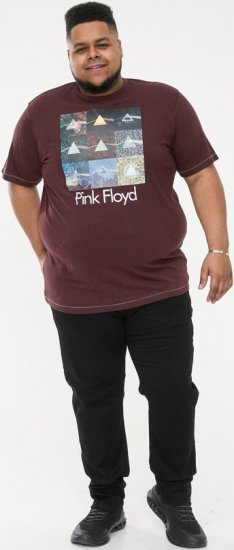D555 DIVISION Official Pink Floyd Printed T-Shirt Burgundy - T-shirts - Stora T-shirts - 2XL-14XL