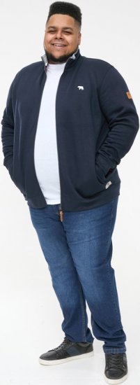 D555 NASHUA Zip Through Sweatshirt In Fleece Navy - Tröjor & hoodies - Stora hoodies & tröjor - 2XL-14XL