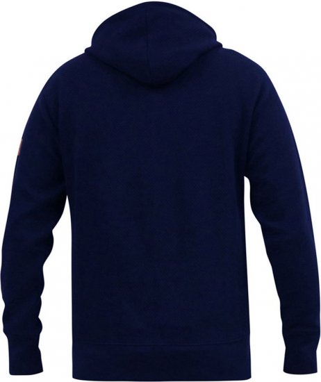 D555 IRVIN Full Zip Jacquard Hoody With Chest Embroidery Navy - Tröjor & hoodies - Stora hoodies & tröjor - 2XL-14XL