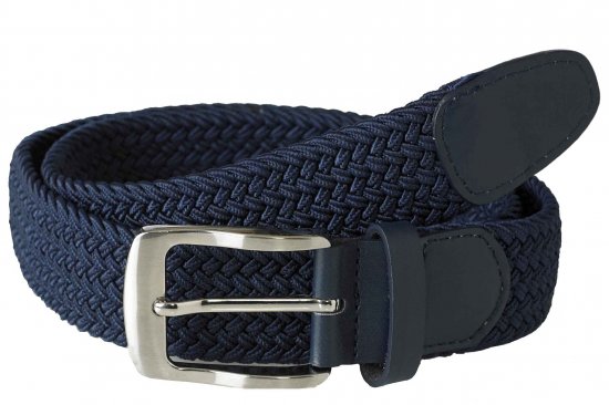 D555 Dani Braided Belt Navy - Bälten - Långa bälten - W40-W70/2XL-8XL