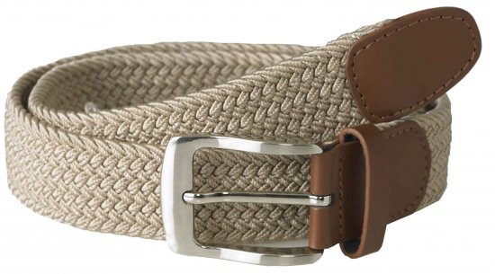 D555 Frank Braided Belt Stone - Bälten - Långa bälten - W40-W70/2XL-8XL
