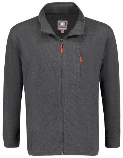 Adamo 159114 Ottoman Sweatjacka Mörkgrå - Tröjor & hoodies - Stora hoodies & tröjor - 2XL-14XL