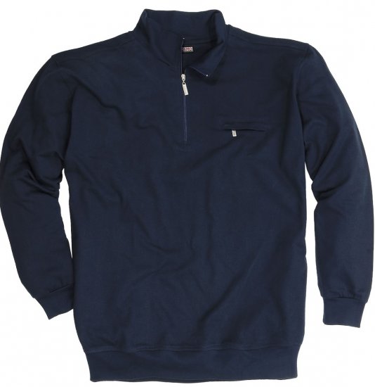 Adamo Athen Sweatshirt Half Zipper Navy - Tröjor & hoodies - Stora hoodies & tröjor - 2XL-14XL