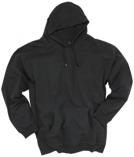 Adamo Athen Hoodie without Zipper Black - Tröjor & hoodies - Stora hoodies & tröjor - 2XL-14XL