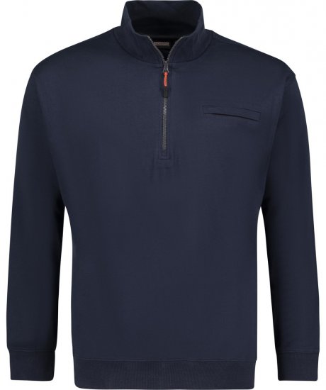 Adamo 159305 Sweatshirt med ståkrage och dragkedja Mörkblå - Tröjor & hoodies - Stora hoodies & tröjor - 2XL-14XL
