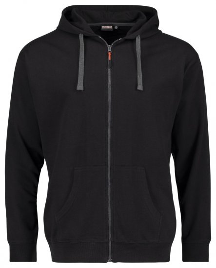 Adamo 159306 Hoodie med dragkedja Svart - Tröjor & hoodies - Stora hoodies & tröjor - 2XL-14XL