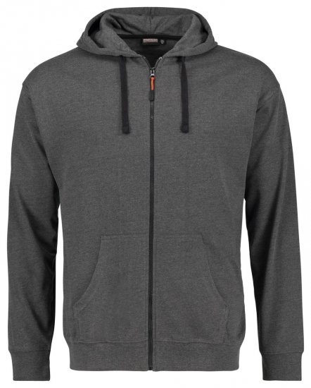 Adamo 159306 Hoodie med dragkedja Mörkgråmelerad - Tröjor & hoodies - Stora hoodies & tröjor - 2XL-14XL