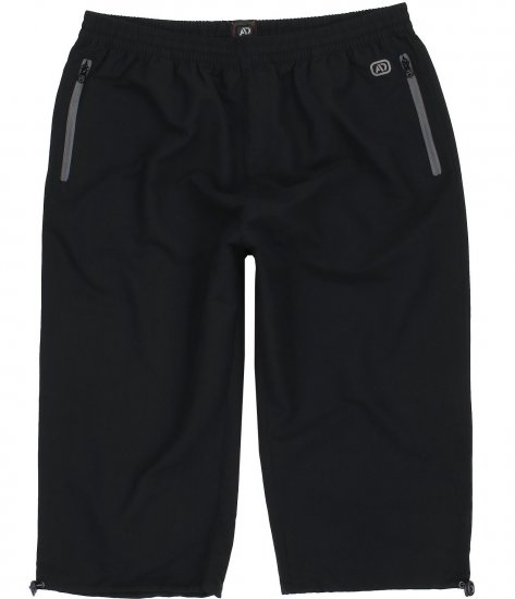 Adamo Oskar Capri Shorts Black - Mjukisbyxor och -shorts - Mjukisbyxor & Mjukisshorts 2XL-12XL