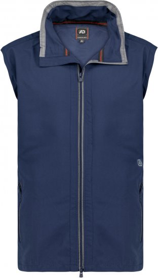 Adamo Orlando Fitness Vest Full Zipper Navy - Träningskläder & friluft - Träningskläder till herr i stora storlekar