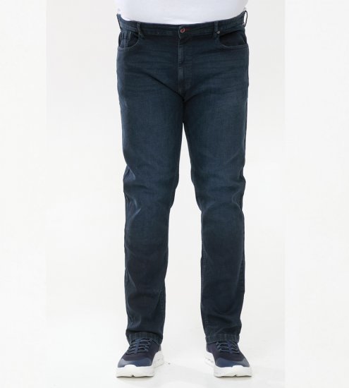 D555 Daniel Tapered Fit Stretch Jeans Blue/Black Wash - Jeans & byxor - Stora Jeans och Stora Byxor