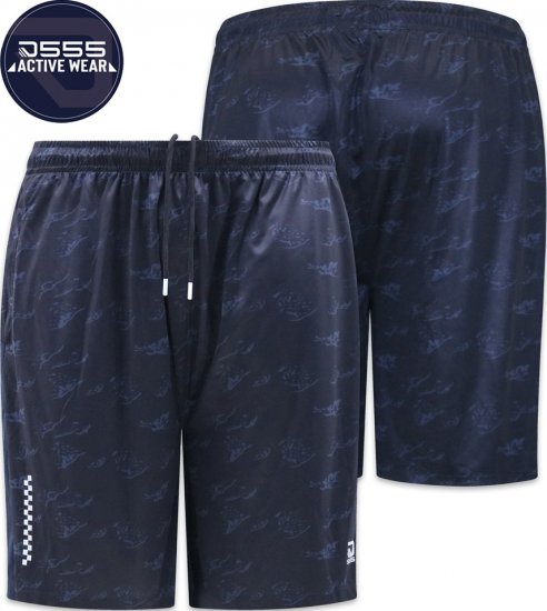 D555 Woking Dry Wear Fully Elasticated Polyester Shorts Navy - Träningskläder & friluft - Träningskläder till herr i stora storlekar
