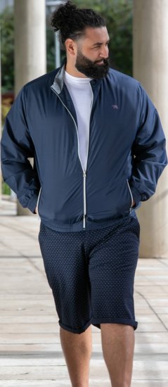 D555 Ealing Lightweight Zip Through Jacket With Zip Pockets Navy - Jackor - Stora jackor - 2XL-12XL