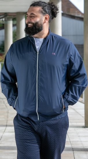 D555 Ealing Lightweight Zip Through Jacket With Zip Pockets Navy - Jackor - Stora jackor - 2XL-12XL