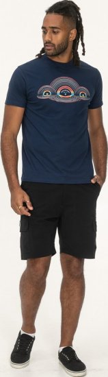 D555 Cheltenham Record With Reflection Printed T-shirt French Navy - T-shirts - Stora T-shirts - 2XL-14XL